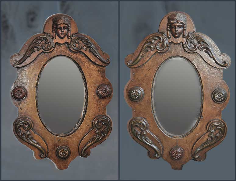 Pair of Carved Carousel Mirrors