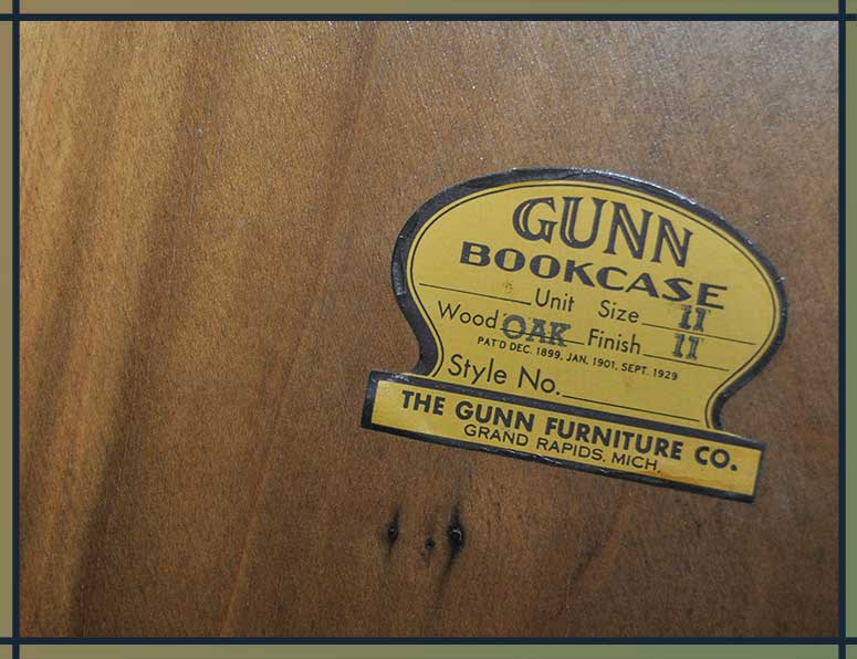 Three-Stack “Gunn” Oak Bookcase