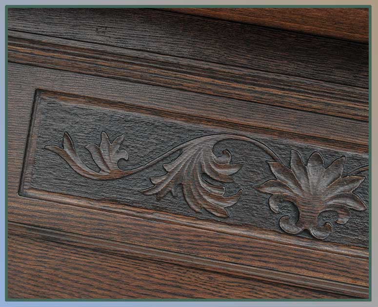 Carved Half Oak Mantel