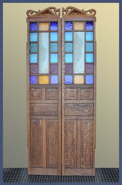 swinging doors stained glass