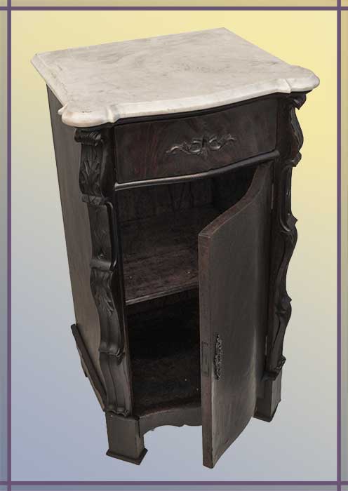 shaped door and top commode