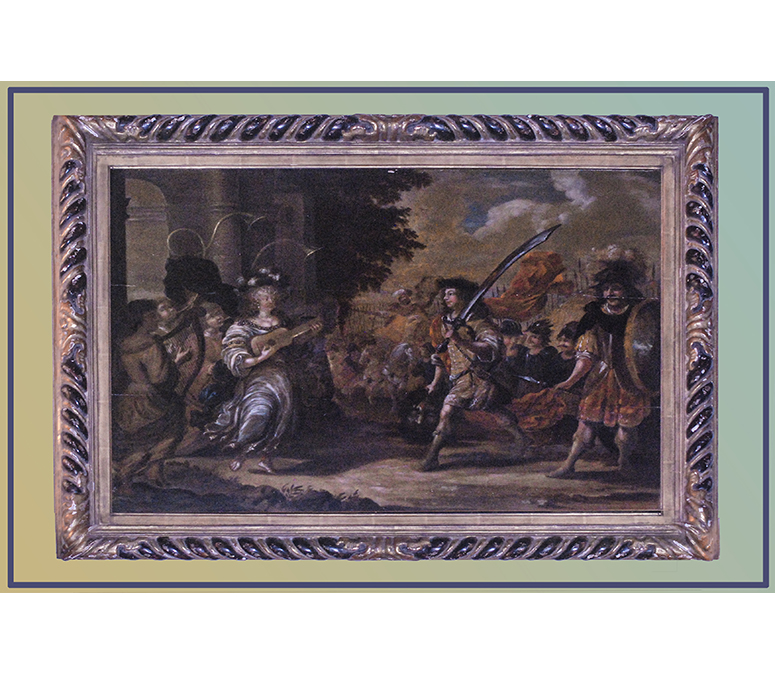 historical painting ornate frame