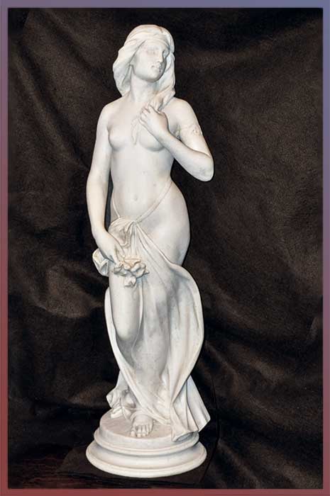 alabaster female nude statue