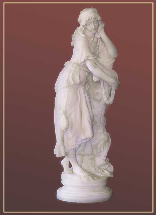 full alabaster female figure