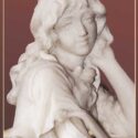 Alabaster Sculpture of Woman with Lute