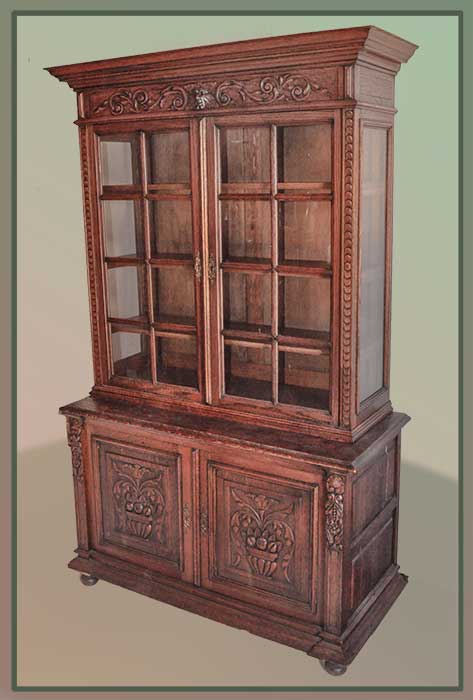Two-Door Oak Bookcase/Cabinet