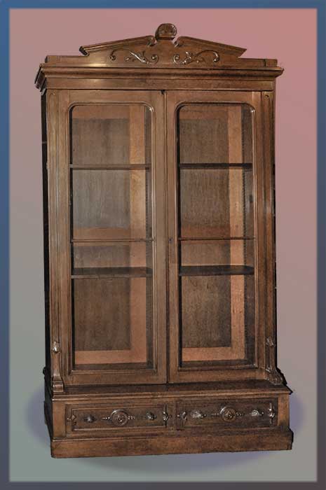 antique bookcases with glass doors