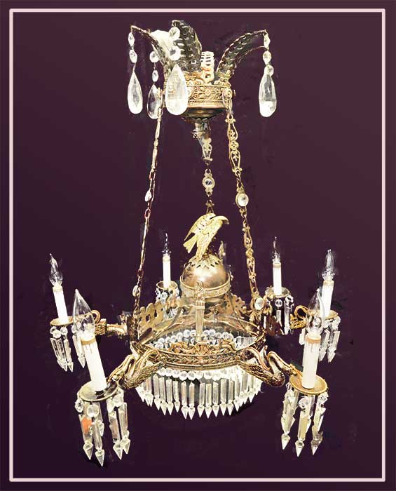 crystal brass chandelier