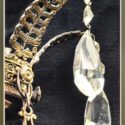 6-Arm Brass & Crystal Chandelier