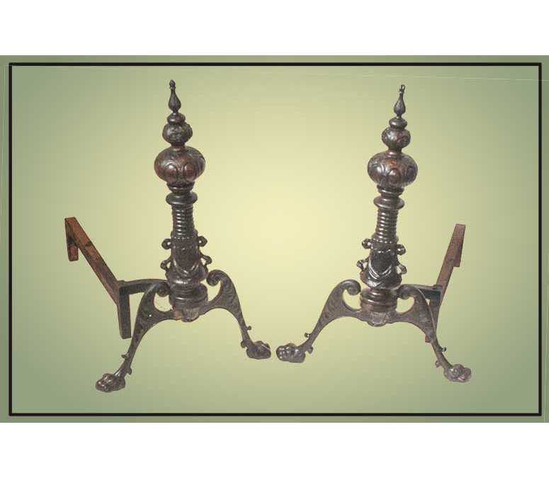 pair of classical andirons