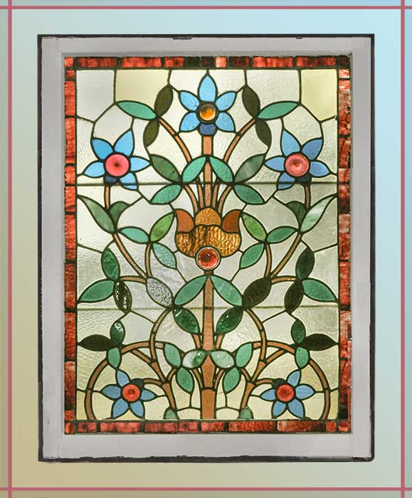 floral rondelle window