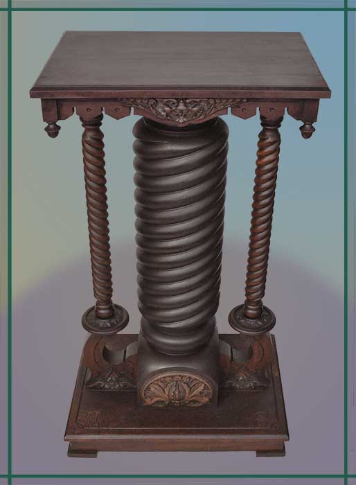 double twist cherry pedestal