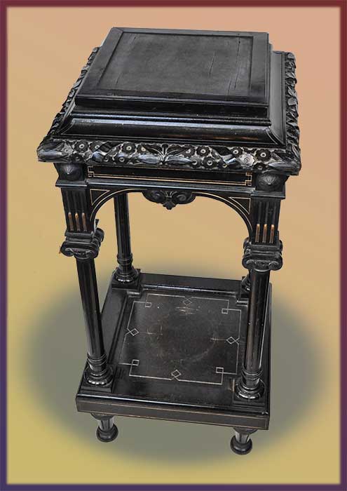 ebonized pedestal