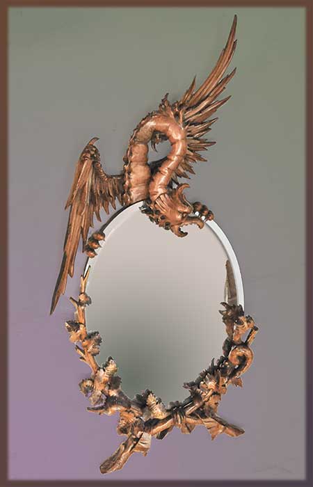 carved dragon mirror