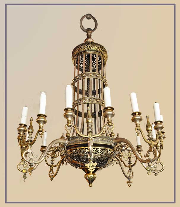 brass chandelier full image