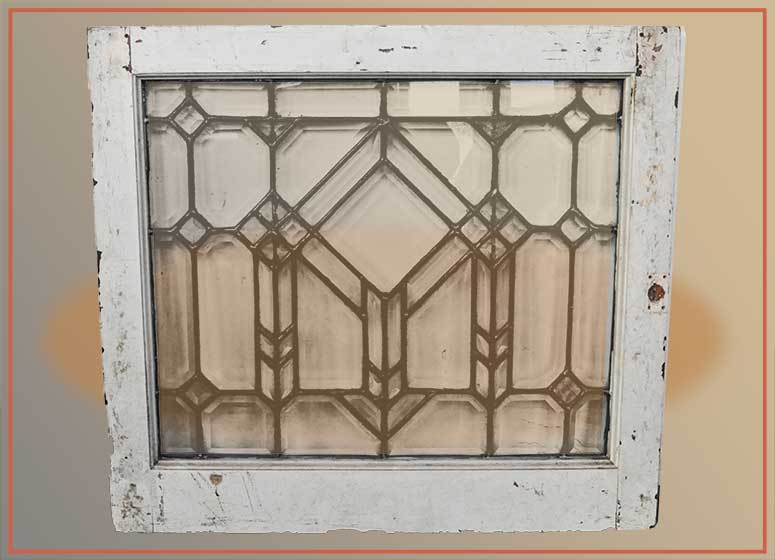 Beveled Glass Window, with Diamond Patterns