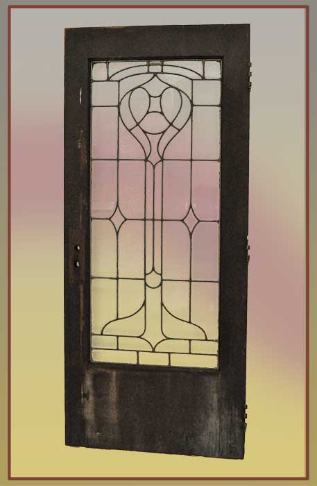 beveled glass door