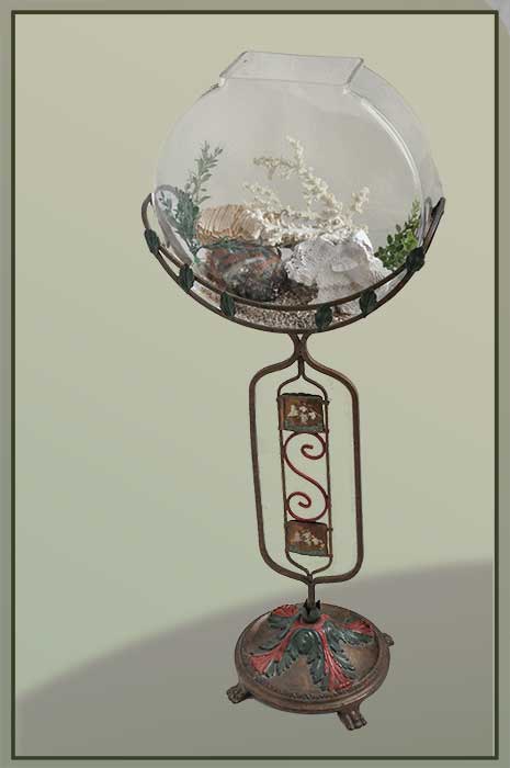 terrarium on iron stand