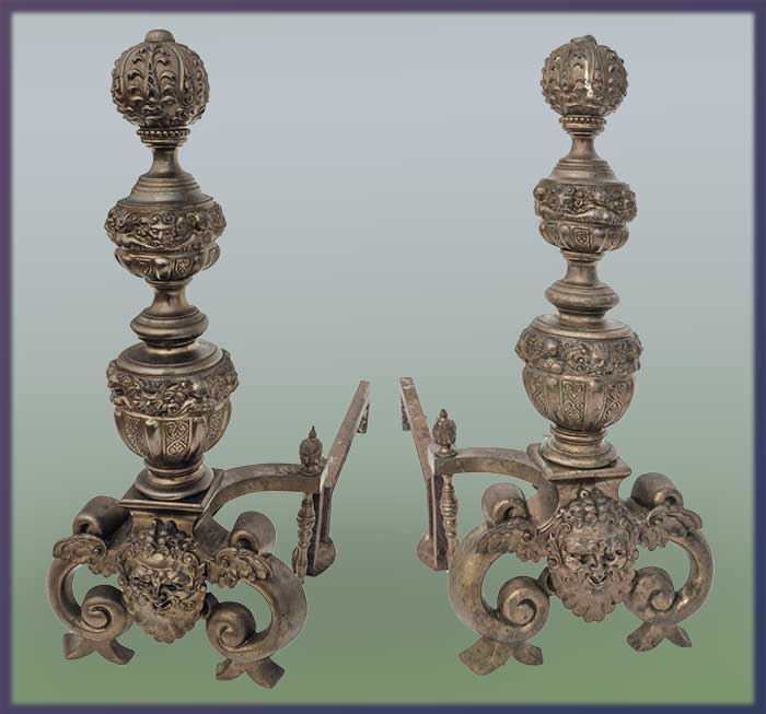 mythical brass andirons