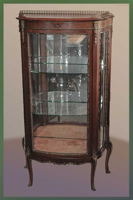 mahogany curio cabinet