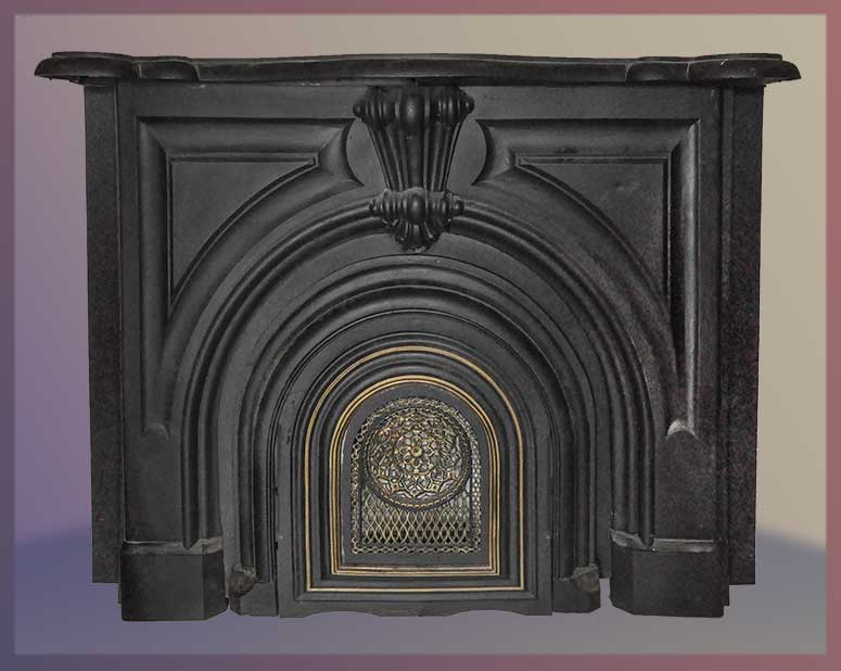 Cast-Iron Half Mantel, with Cover