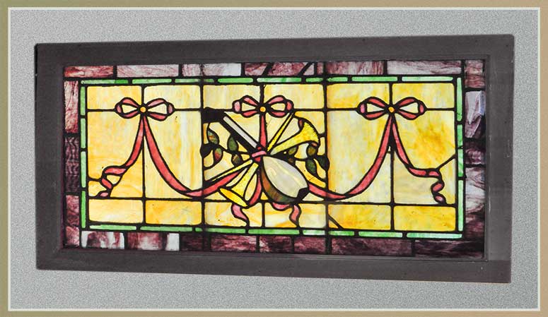 SG Window, with Ribbons & Trumpets