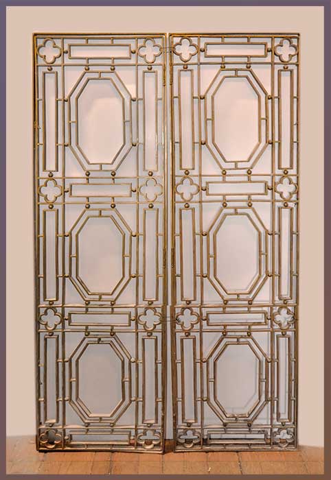 geometrical bronze grills