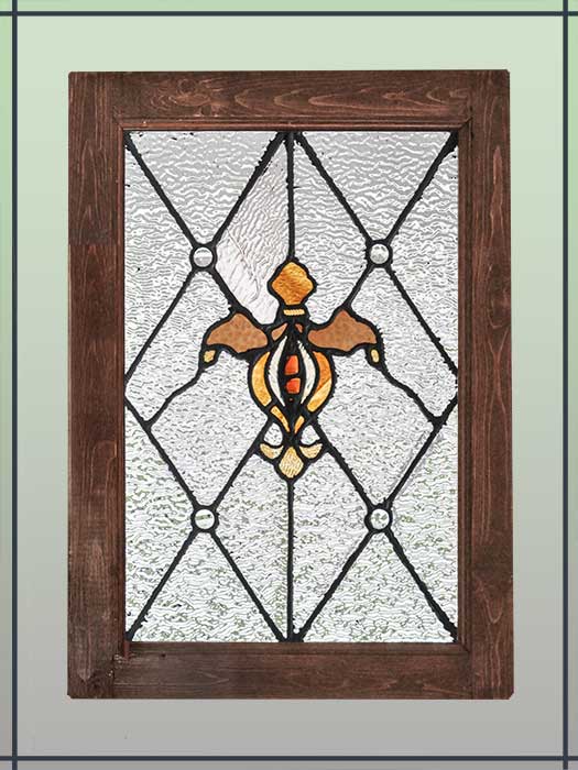 small crackle glass window