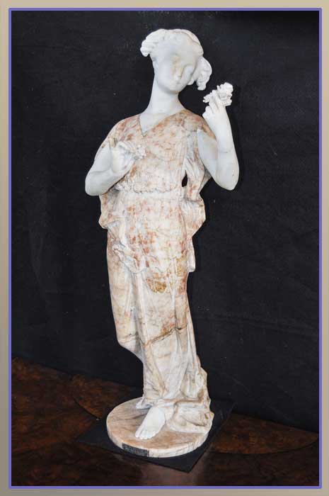 marble alabaster sculpture of woman