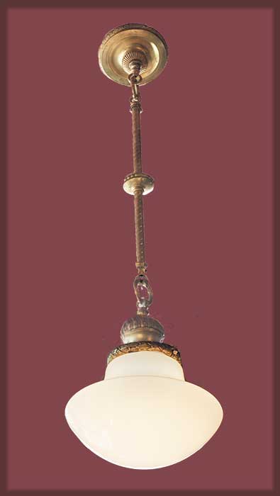 shaped glass schoolhouse light