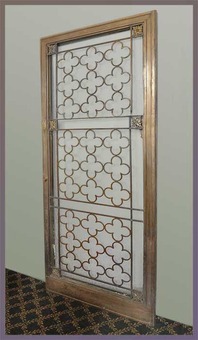 four-leaf clover brass door