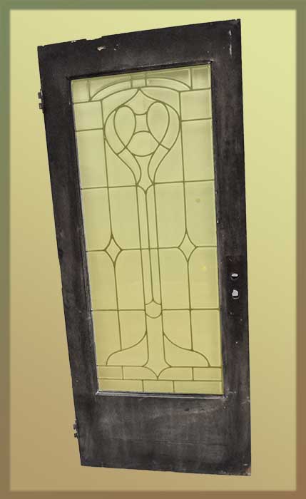 clear beveled single door