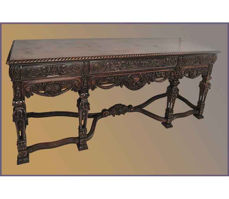 Carved walnut Italian server-sm