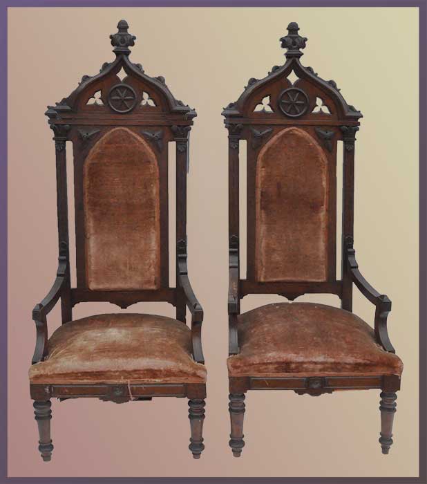 pair of Gothic chairs