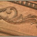 Oak Full Mantel, with Beveled Mirror