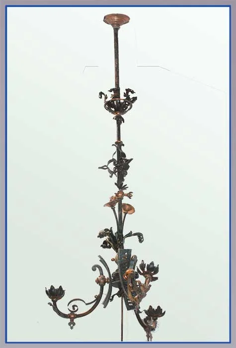 Rare 3-Arm Gas/Electric Pole Light