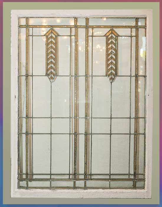 Large Arts & Crafts stained glass window