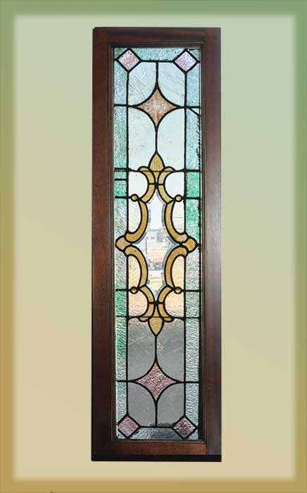 geometrical stained glass window