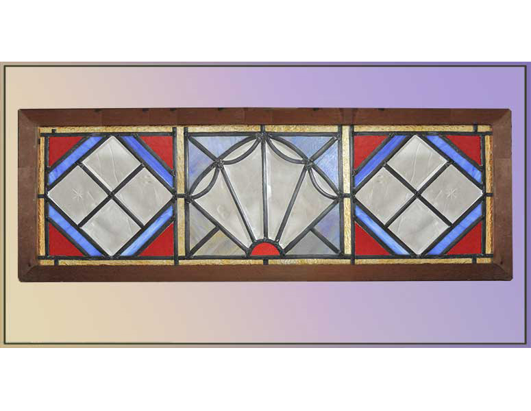 beveled textured stained glass window