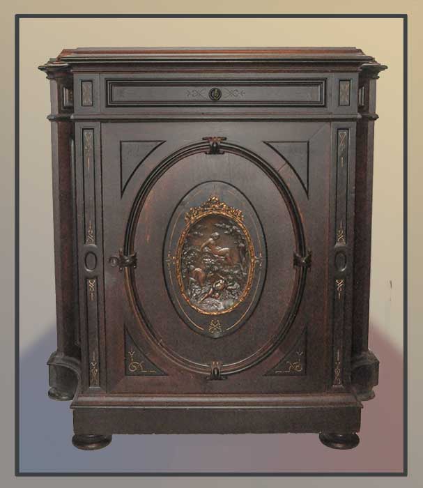 small credenza with oval cameo