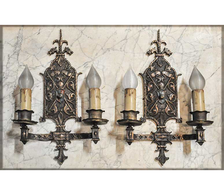 pair of Tudor sconces-sm