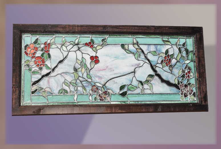 Pastoral Window in Wooden Frame