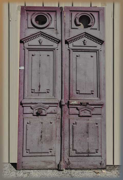 Pair of Large, Solid-Wood Doors