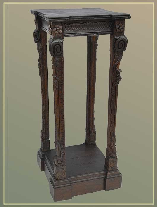 Carved Wooden Pedestal