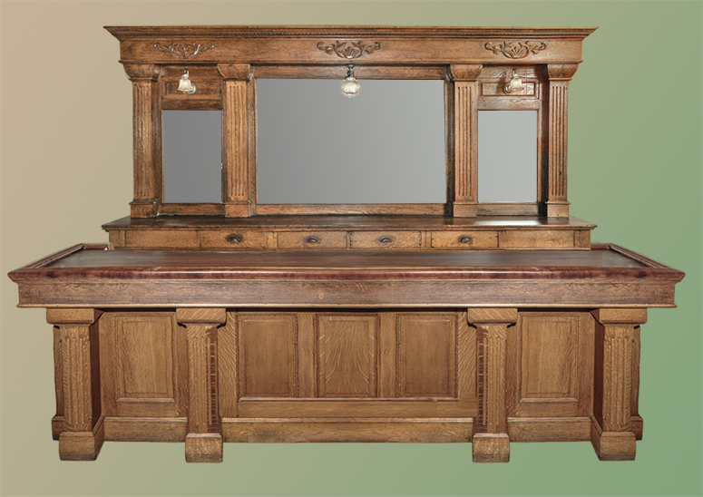 Carved Oak Saloon Bar