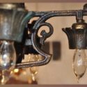 Six-Arm Brass Light, with Ship Emblems