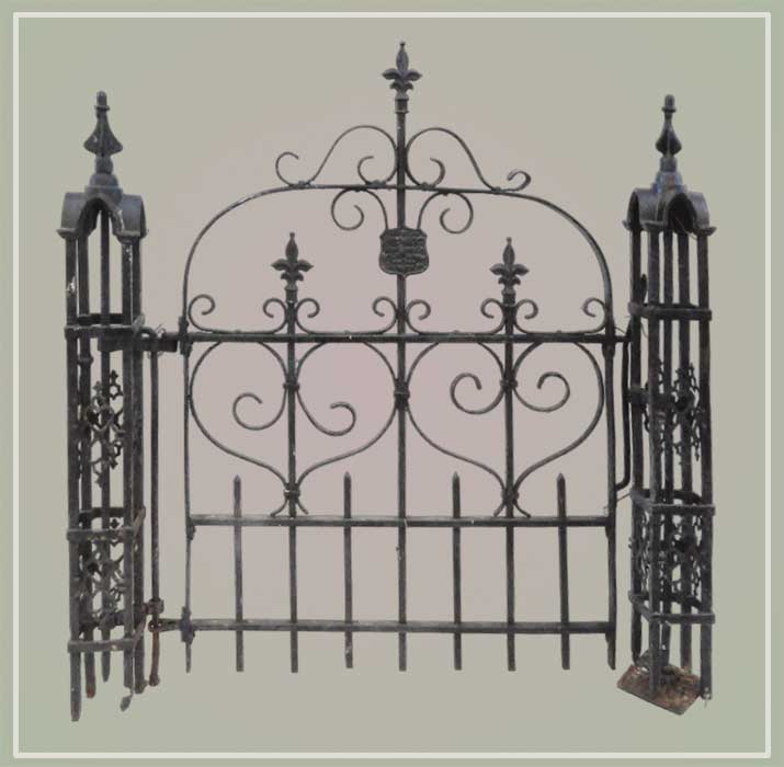 Stewart Iron Works gates with post structures