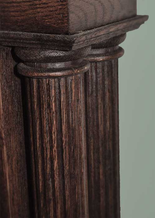 Custom Front Bar, with Carved Columns