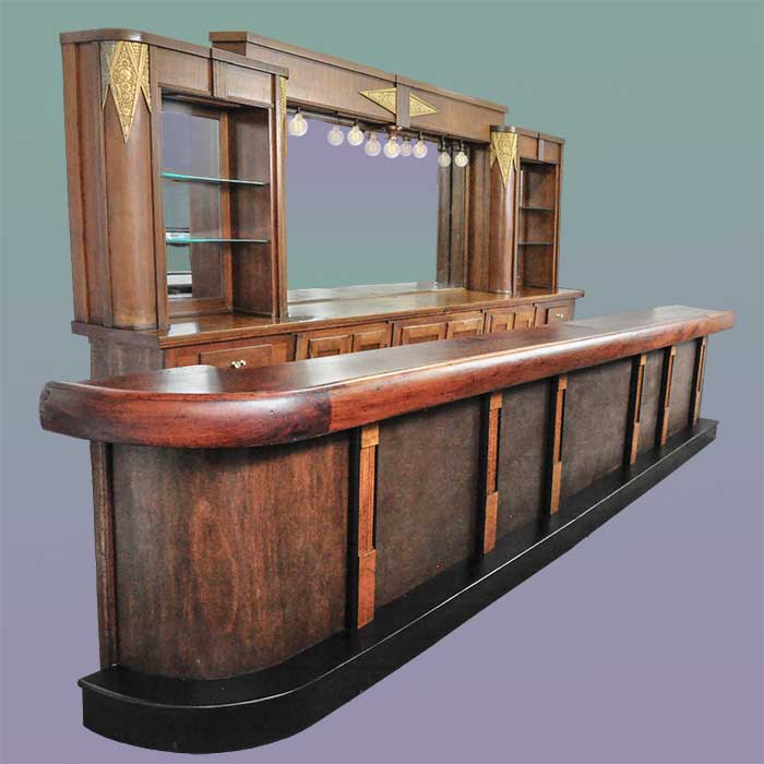 art deco saloon front & back bar