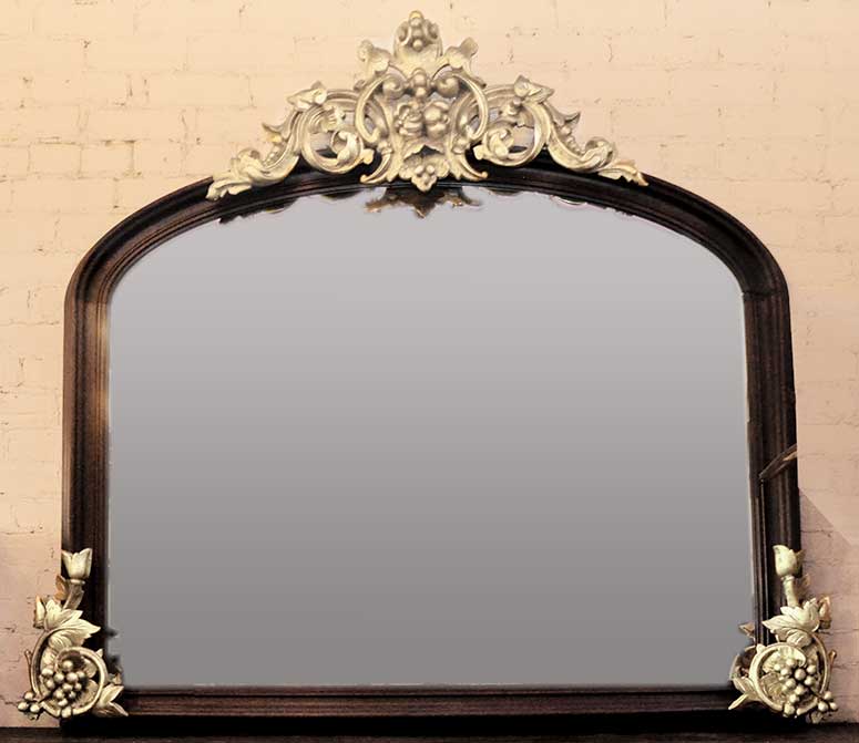 Large Overmantel Mirror, with Filigree